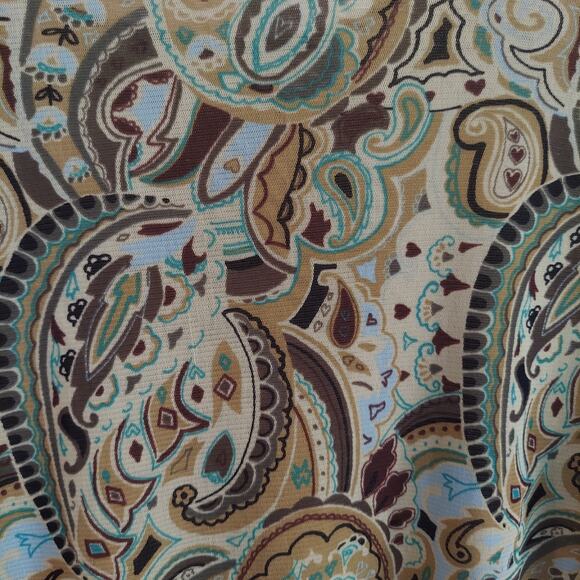 Relativity XL Long Sleeve Paisley Mesh Top Sheer Sleeves 90s Y2K Fairy - Picture 7 of 10